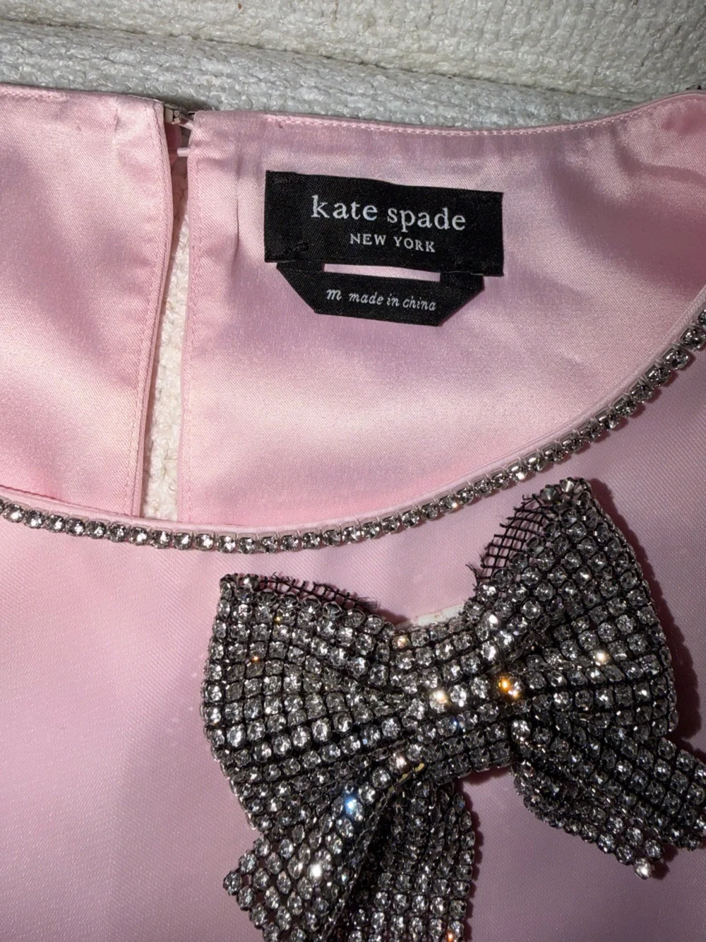 Duchess Satin Embellished Bow Shell Kate Spade UK